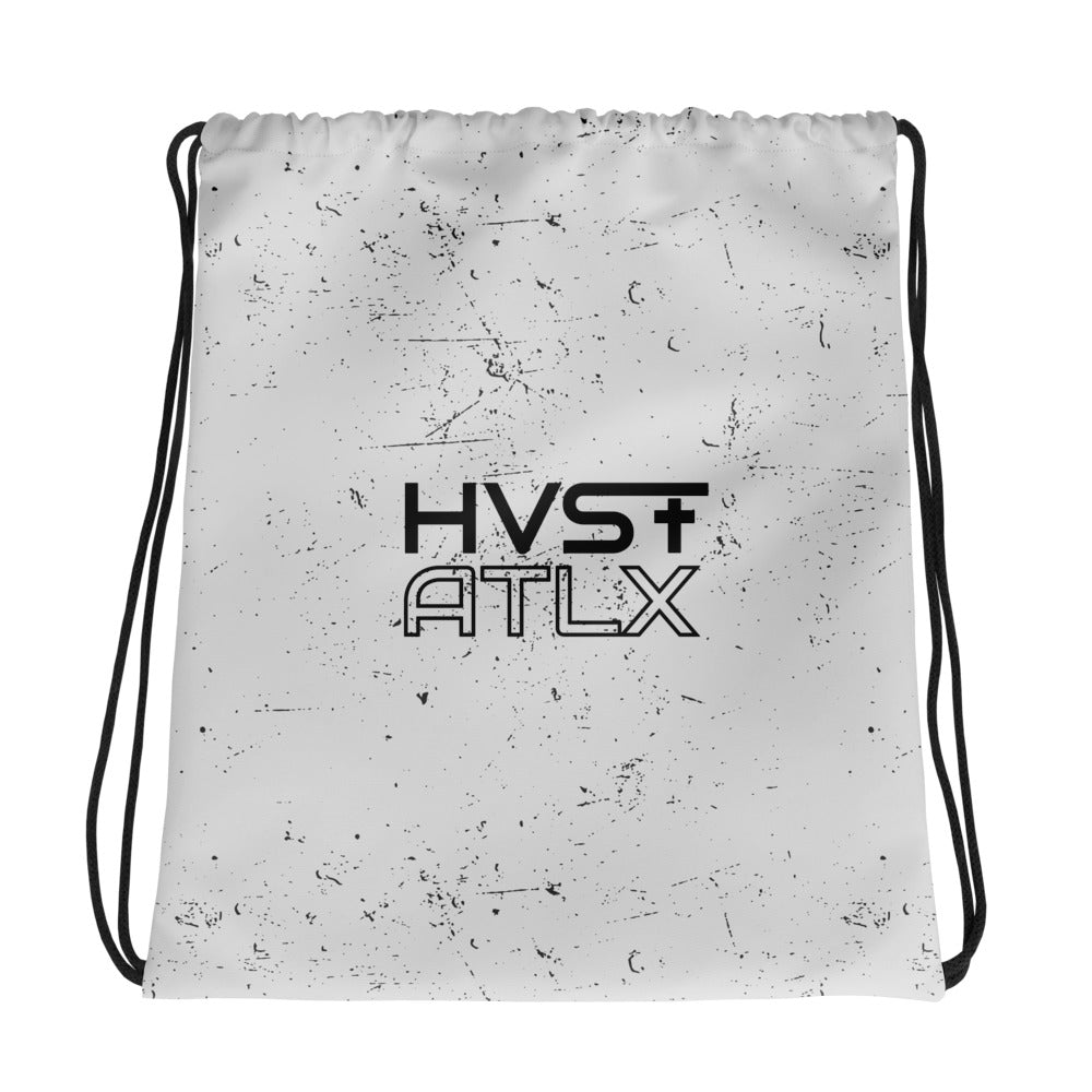 HVST ATLX White Drawstring Bag