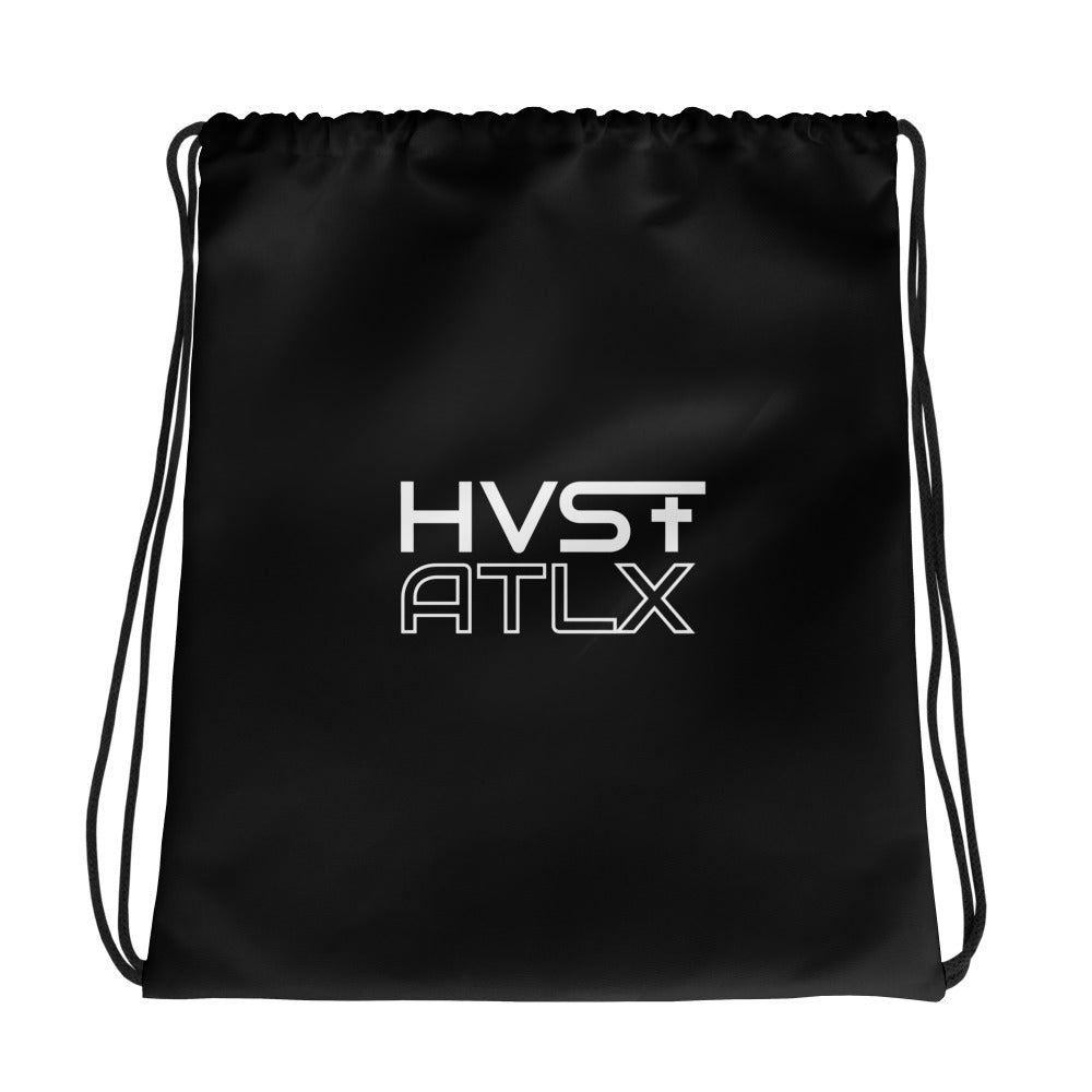 HVST ATLX Black Drawstring Bag